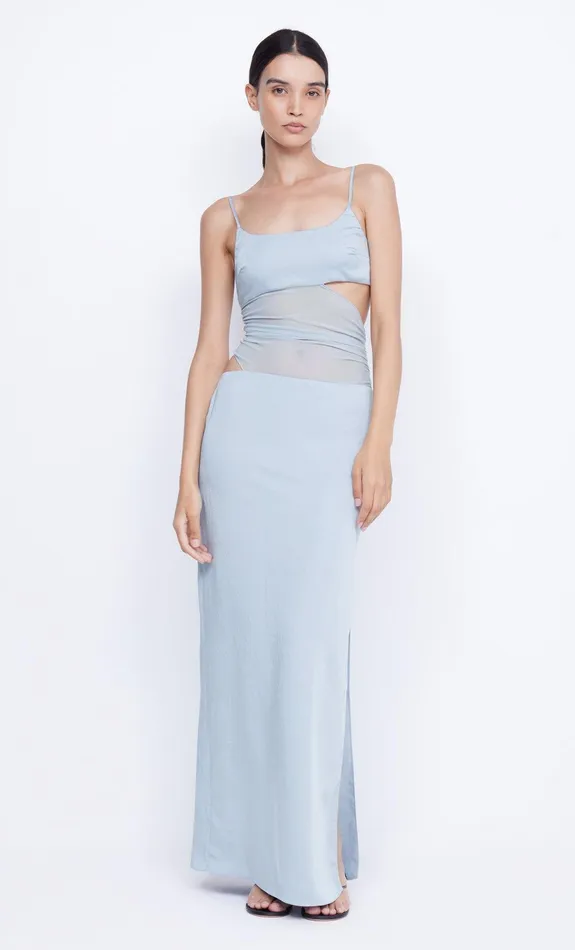 Bec Bridge Event Wear Dresses MARI LOU ASYM MAXI DRESS Dove Blue 8211 Women