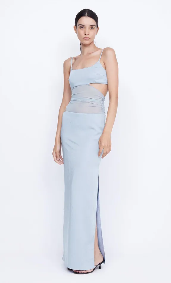 Bec Bridge Event Wear Dresses MARI LOU ASYM MAXI DRESS Dove Blue 8211 Women