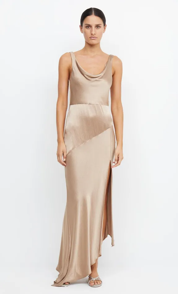Bec Bridge Event Wear Dresses MOON DANCE COWL DRESS Golden 8211 Women