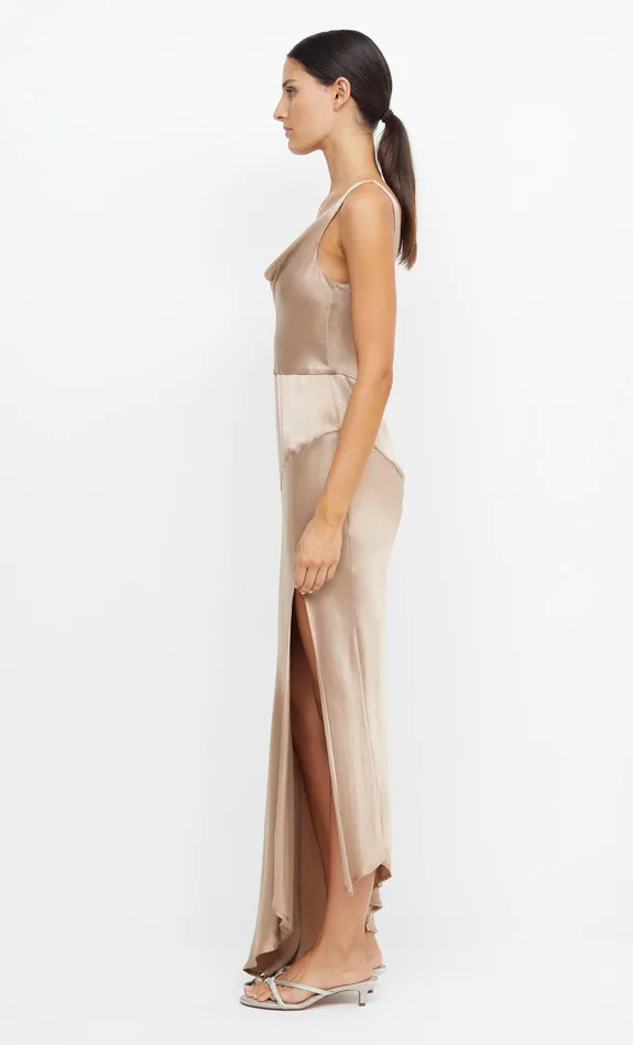 Bec Bridge Event Wear Dresses MOON DANCE COWL DRESS Golden 8211 Women
