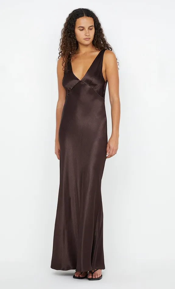 Bec Bridge Event Wear Dresses MOON DANCE VERONA DRESS Dark Chocolate 8211 Women
