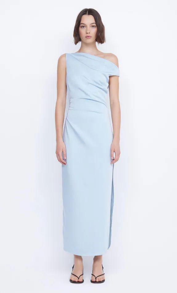Bec Bridge Event Wear Dresses ROCHELLE ASYM MIDI DRESS Dolphin Blue 8211 Women