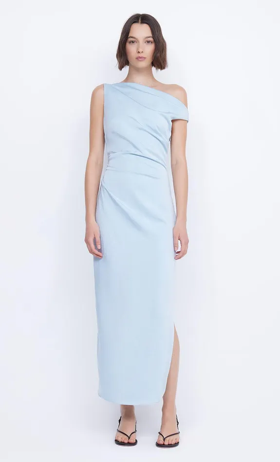 Bec Bridge Event Wear Dresses ROCHELLE ASYM MIDI DRESS Dolphin Blue 8211 Women
