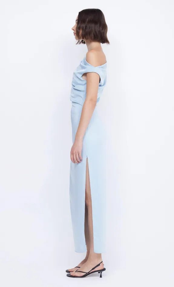 Bec Bridge Event Wear Dresses ROCHELLE ASYM MIDI DRESS Dolphin Blue 8211 Women