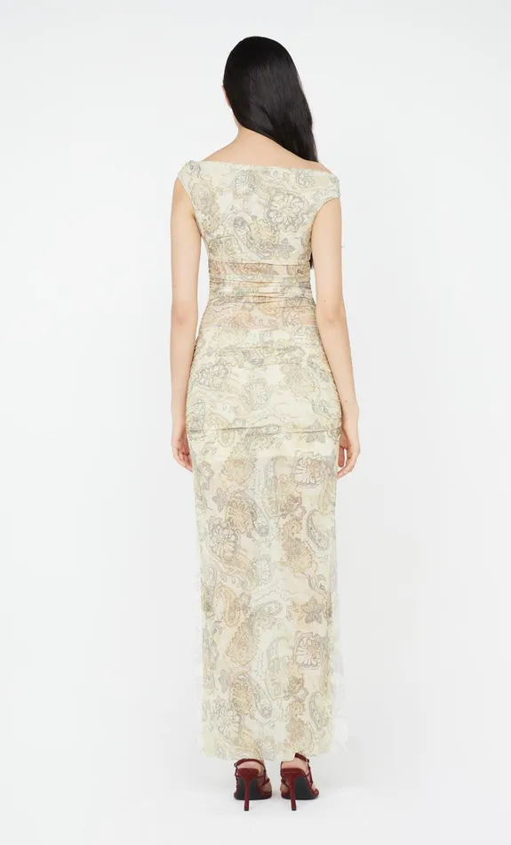 Bec Bridge Event Wear Dresses SHYLA OFF SHOULDER DRESS Faded Paisley 8211 Women