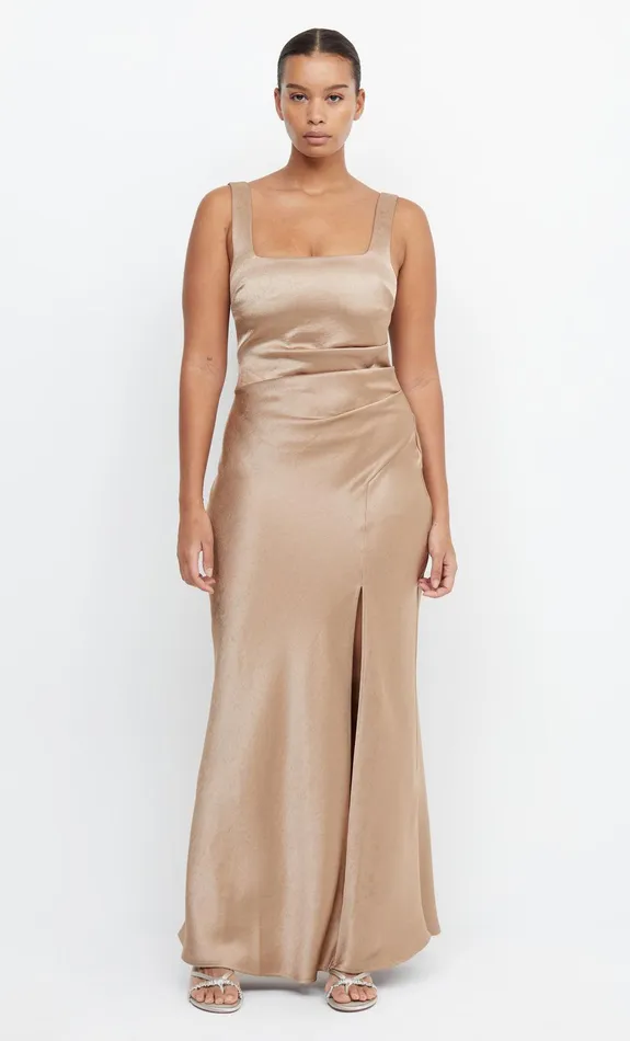 Bec Bridge Event Wear Dresses THE DREAMER SQUARE NECK DRESS Golden 8211 Women