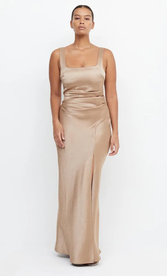 Bec Bridge Event Wear Dresses THE DREAMER SQUARE NECK DRESS Golden 8211 Women