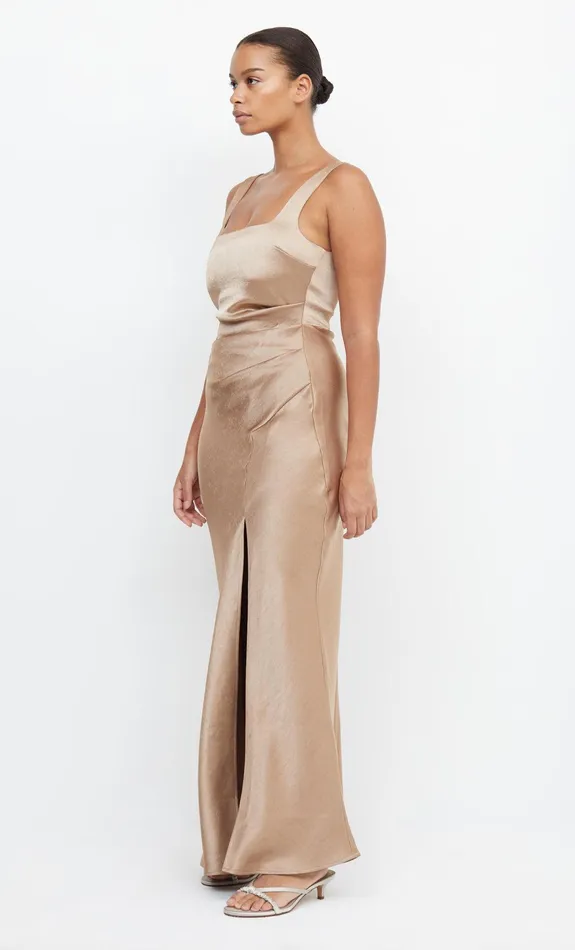 Bec Bridge Event Wear Dresses THE DREAMER SQUARE NECK DRESS Golden 8211 Women