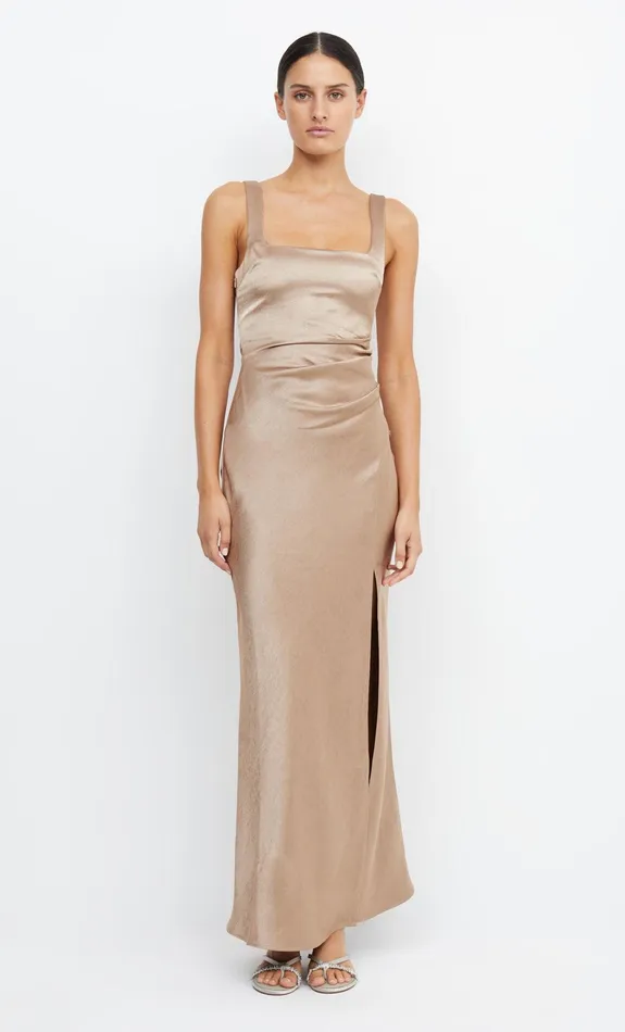 Bec Bridge Event Wear Dresses THE DREAMER SQUARE NECK DRESS Golden 8211 Women