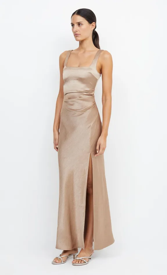 Bec Bridge Event Wear Dresses THE DREAMER SQUARE NECK DRESS Golden 8211 Women