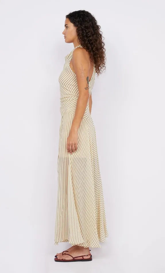 Bec Bridge Maxi Dresses ANISE HIGH NECK DRESS Butterplum Stripe 8211 Women