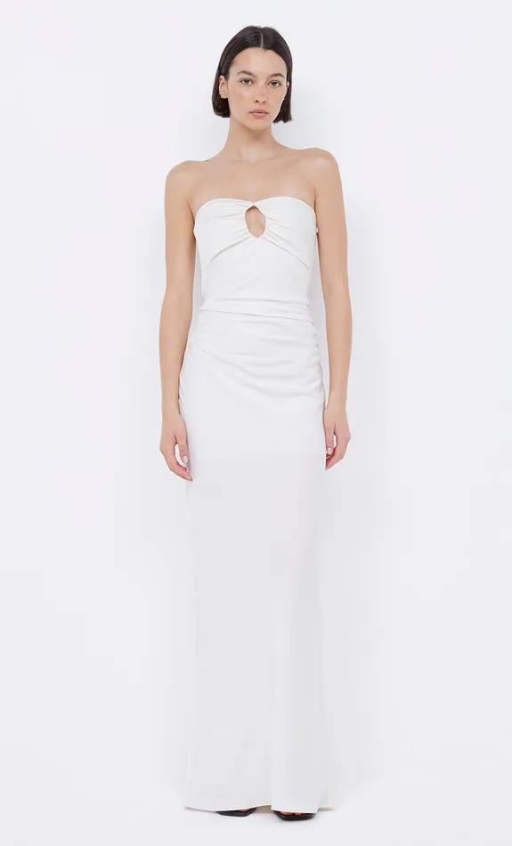 Bec Bridge Maxi Dresses EMILIA STRAPLESS DRESS Ivory 8211 Women