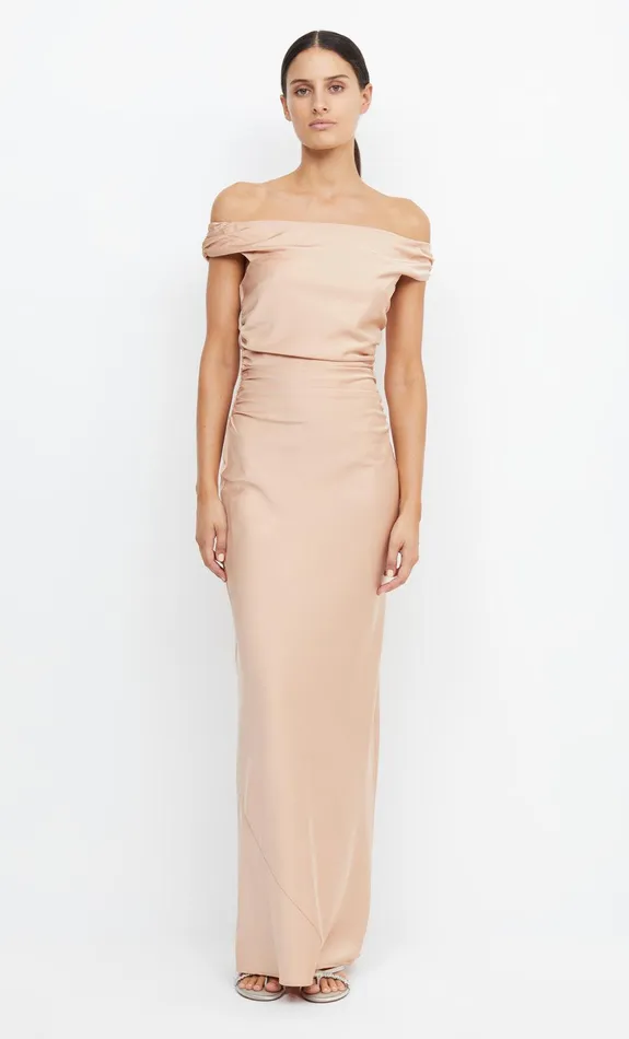 Bec Bridge Maxi Dresses ETERNITY OFF SHOULDER MAXI Rose Gold 8211 Women