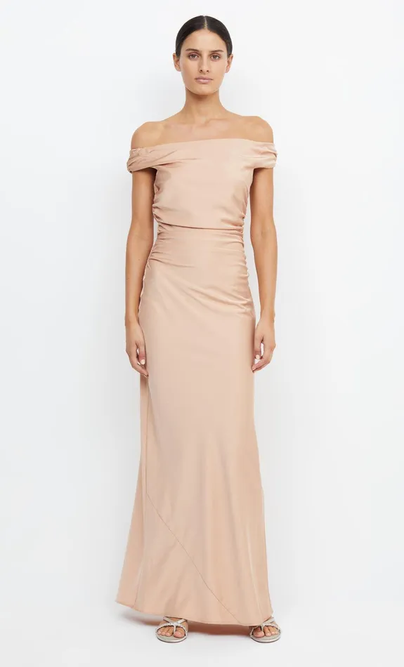 Bec Bridge Maxi Dresses ETERNITY OFF SHOULDER MAXI Rose Gold 8211 Women