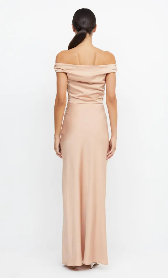 Bec Bridge Maxi Dresses ETERNITY OFF SHOULDER MAXI Rose Gold 8211 Women