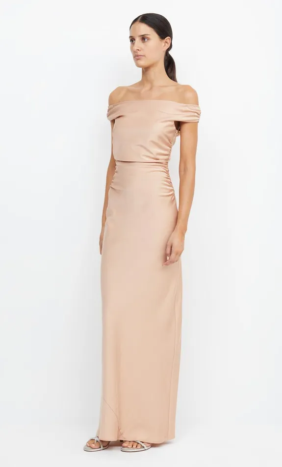 Bec Bridge Maxi Dresses ETERNITY OFF SHOULDER MAXI Rose Gold 8211 Women