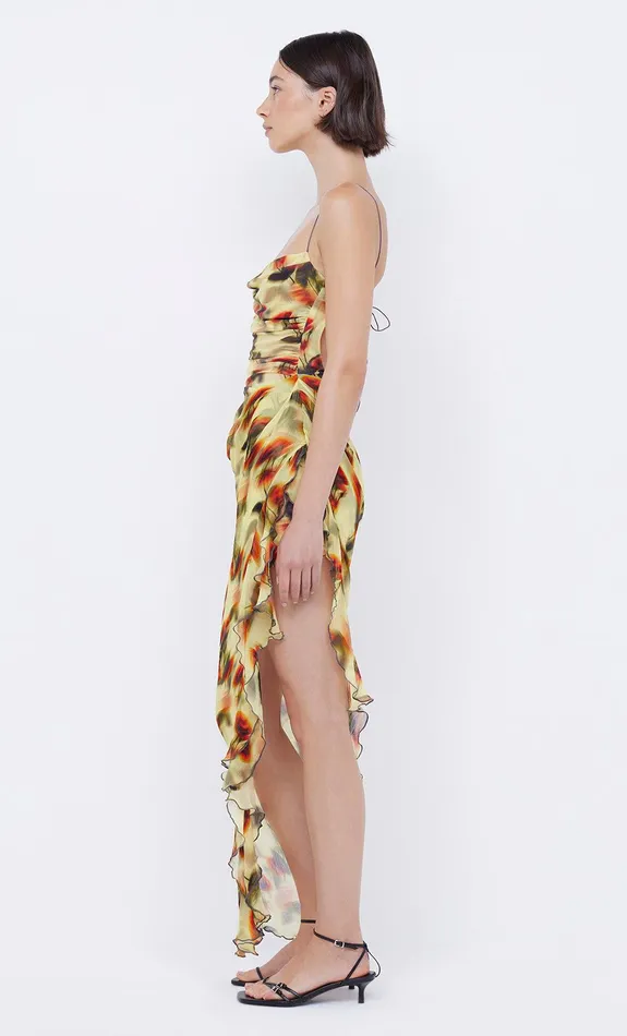 Bec Bridge Maxi Dresses FIORE ASYM MAXI DRESS Citrus Rose 8211 Women