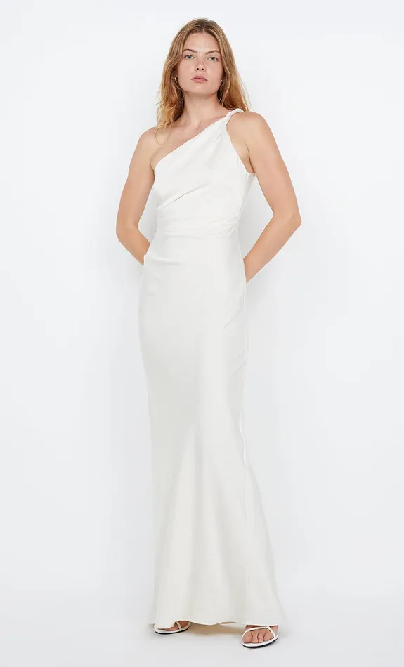 Bec Bridge Maxi Dresses LUNETTA ASYM DRESS Cream 8211 Women