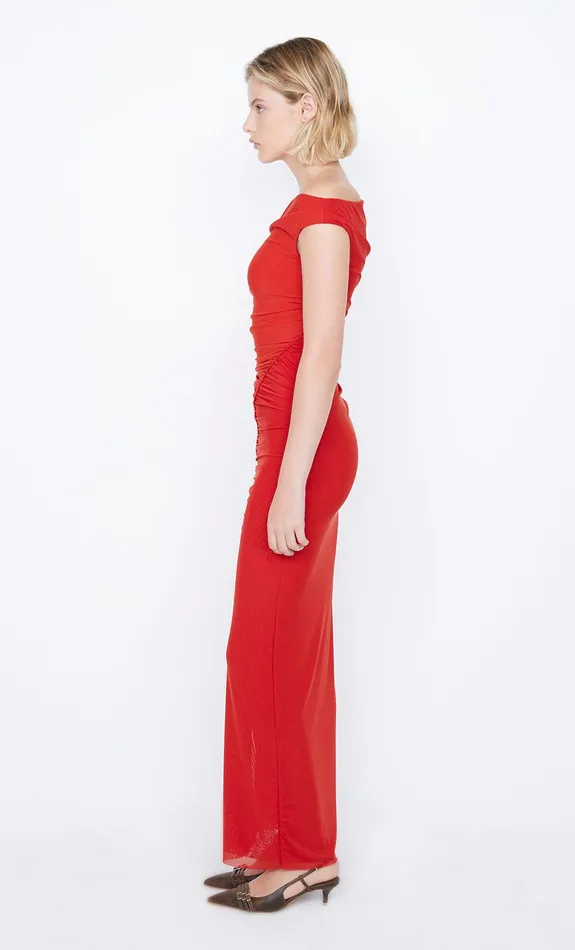 Bec Bridge Maxi Dresses SANIA ASYM DRESS Rouge 8211 Women
