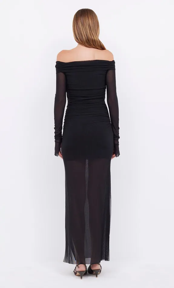 Bec Bridge Maxi Dresses SASHAY LONG SLEEVE GATHERED DRESS Black 8211 Women