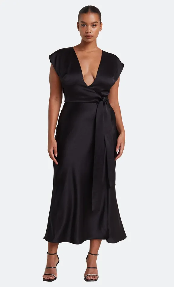 Bec Bridge Maxi Dresses THE DREAMER WRAP DRESS Black 8211 Women