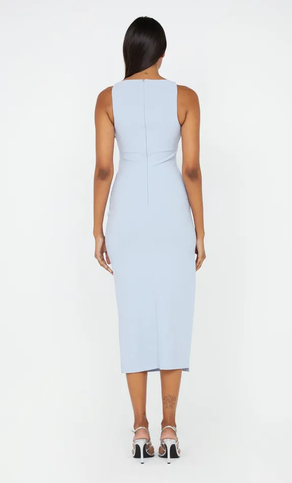 Bec Bridge Midi Dresses BE MINE TUCK DRESS Dusty Blue 8211 Women