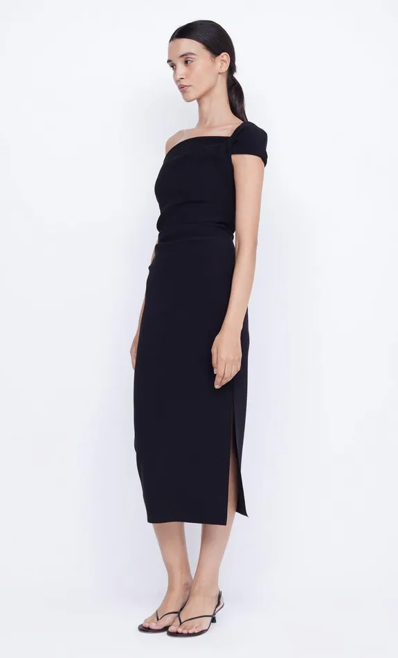 Bec Bridge Midi Dresses ELEA ASYM MIDI DRESS Black 8211 Women