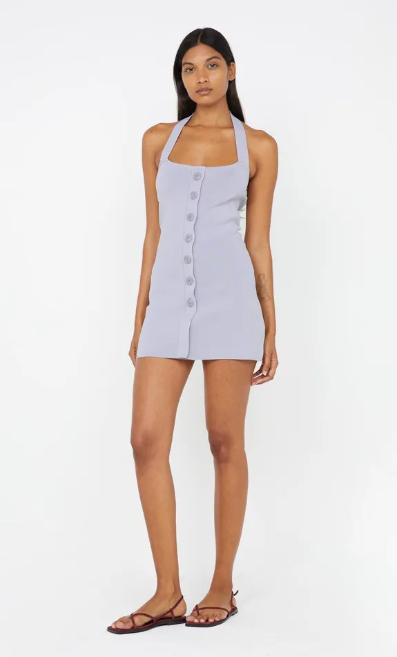 Bec Bridge Mini Dresses ILORA KNIT HALTER MINI DRESS Grey 8211 Women