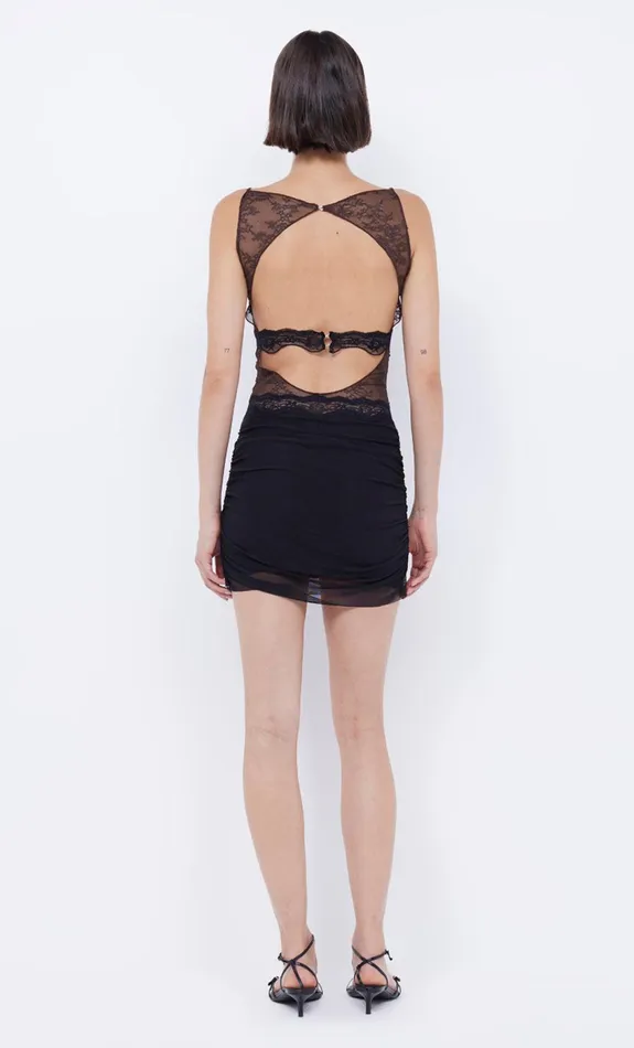 Bec Bridge Mini Dresses LOANI MINI DRESS Chocblack 8211 Women