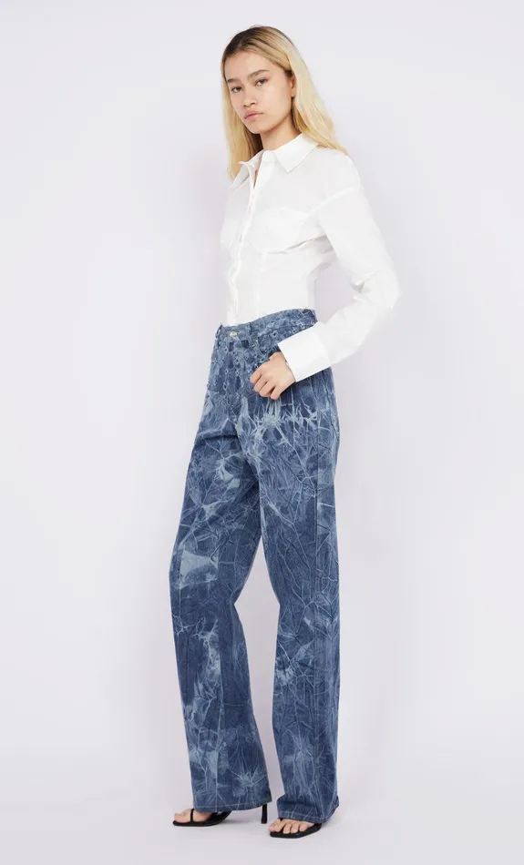 Bec Bridge Pants ROYCE YOKE JEAN Distressed Indigo 8211 Women