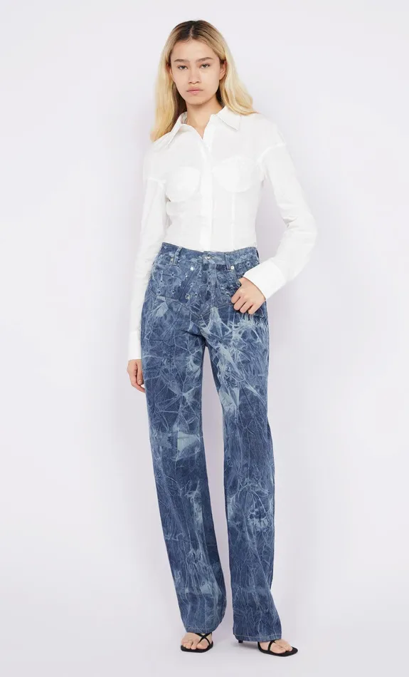 Bec Bridge Pants ROYCE YOKE JEAN Distressed Indigo 8211 Women