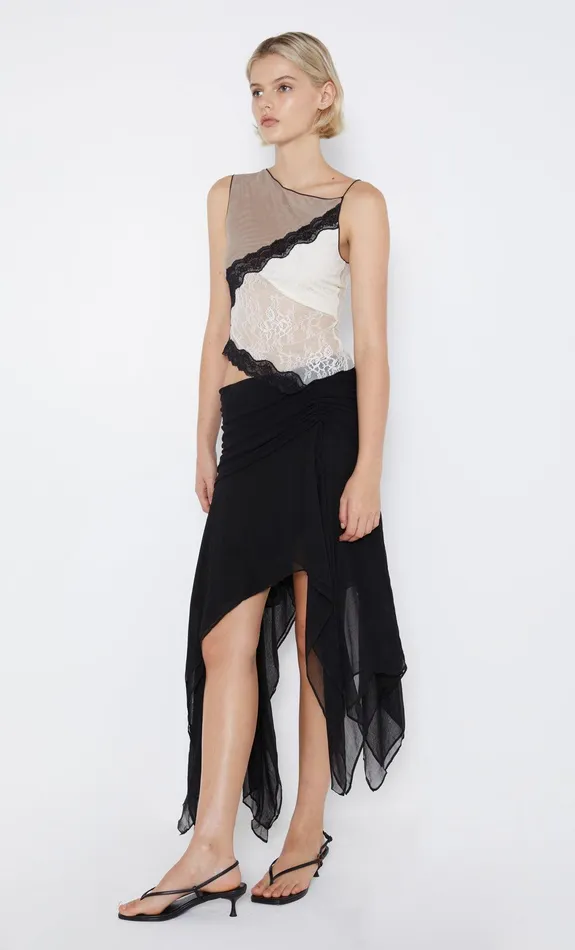 Bec Bridge Skirts ELZETTE ASYM MIDI SKIRT Black 8211 Women