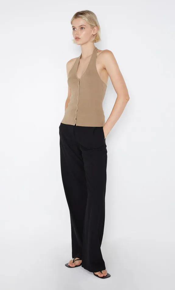 Bec Bridge Tops AMALFI HALTER KNIT TOP Tobacco 8211 Women