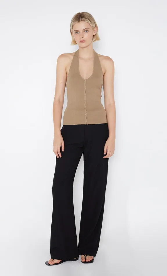 Bec Bridge Tops AMALFI HALTER KNIT TOP Tobacco 8211 Women