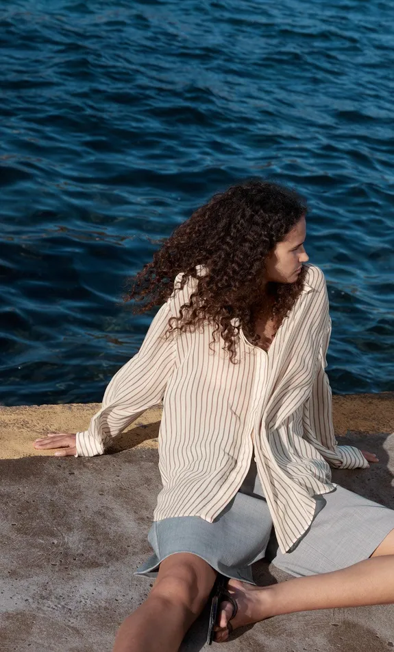 Bec Bridge Tops ANISE SHIRT Butterplum Stripe 8211 Women