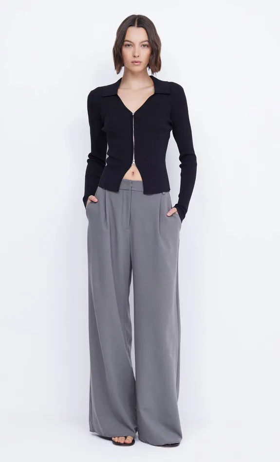 Bec Bridge Tops IMRIE ZIP KNIT CARDIGAN Black 8211 Women