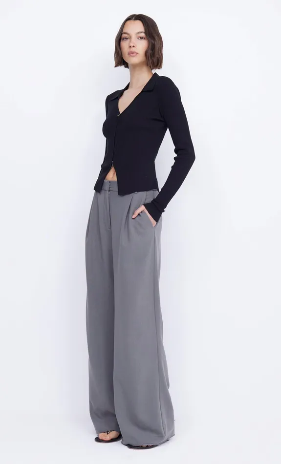 Bec Bridge Tops IMRIE ZIP KNIT CARDIGAN Black 8211 Women
