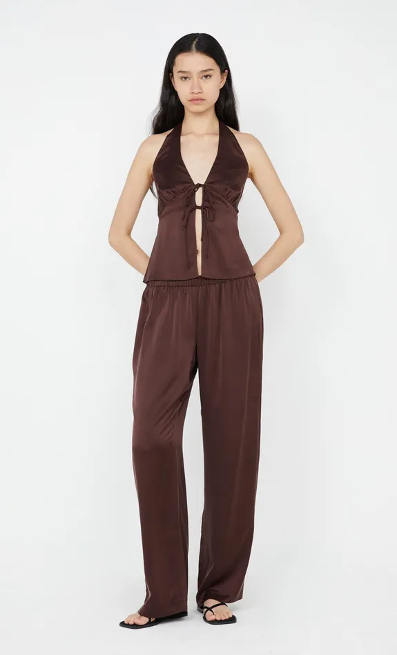 Bec Bridge Tops KAIA HALTER TOP Choc Plum 8211 Women