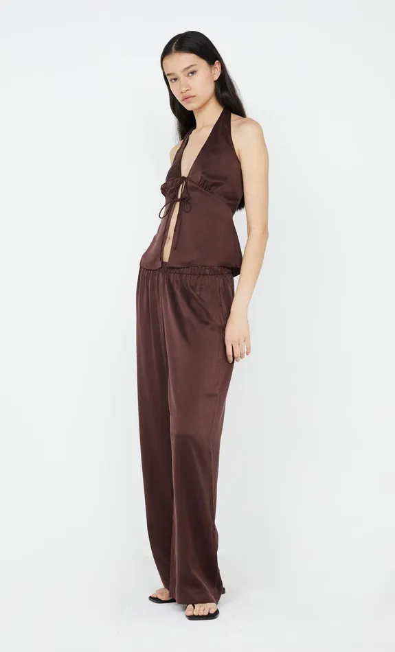 Bec Bridge Tops KAIA HALTER TOP Choc Plum 8211 Women