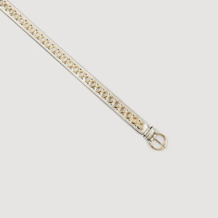Belts Women SANDRO Belt With Eyelets Gold