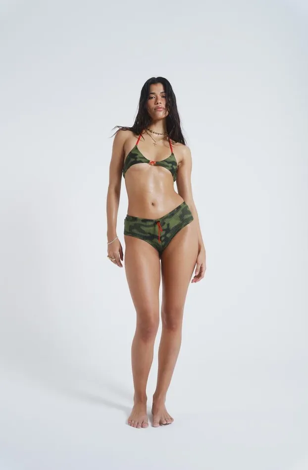 Bikini Bottoms Women Jaded London Astro Camo Hot Pant Bikini Bottoms
