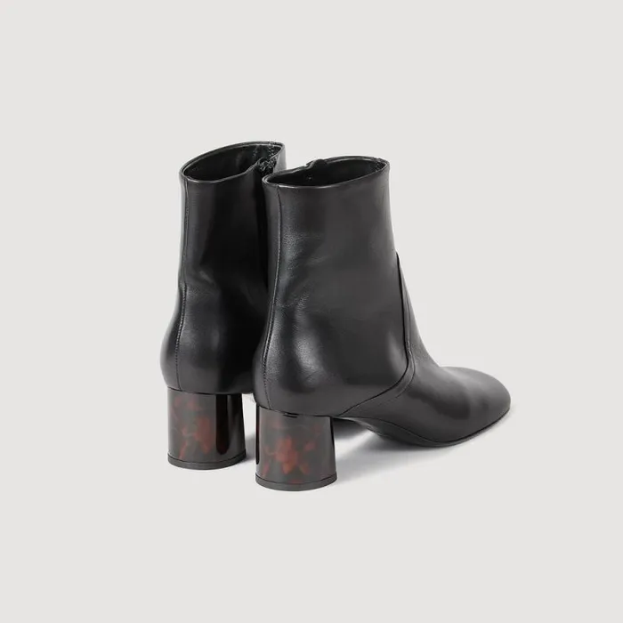 Boots Women SANDRO Leather Boots Black