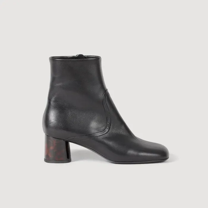 Boots Women SANDRO Leather Boots Black