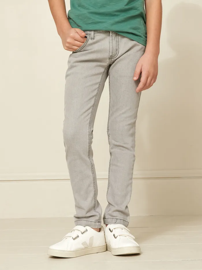 Boys Cyrillus Clothing SlimFit Jeans 6429 Gris Clair Uni
