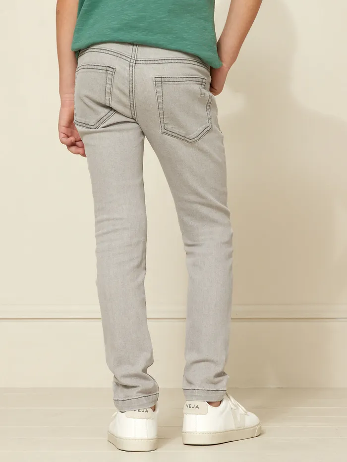 Boys Cyrillus Clothing SlimFit Jeans 6429 Gris Clair Uni
