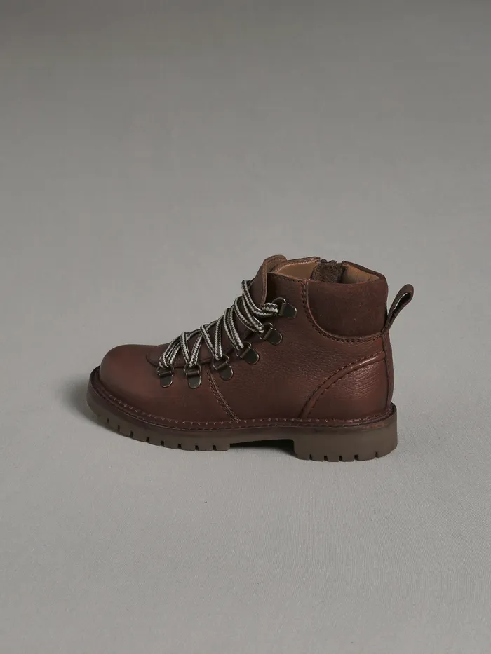 Boys Cyrillus Shoes Leather Mountain Boots Camel