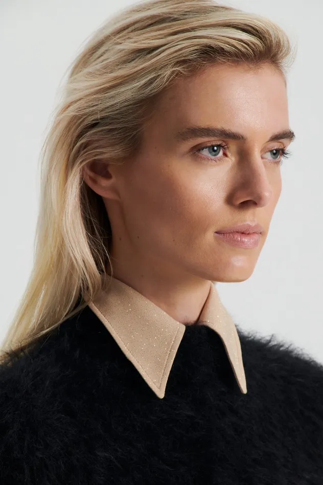 BRUSHED MOHAIR SLIM SWEATER BLACK Knitwear Scanlan Theodore Women BRUSHED MOHAIR SLIM SWEATER BLACK Knitwear Scanlan Theodore Women
