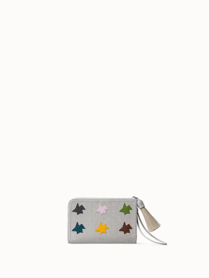 Canvas Zip Tassel Pouch With Kinderstern Patchwork Multicolor Kinderstern Women Akris Mini Bags
