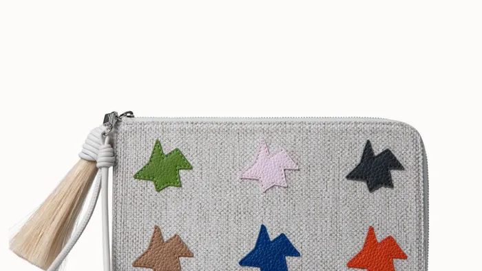 Canvas Zip Tassel Pouch With Kinderstern Patchwork Multicolor Kinderstern Women Akris Mini Bags