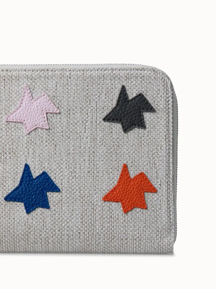 Canvas Zip Tassel Pouch With Kinderstern Patchwork Multicolor Kinderstern Women Akris Mini Bags